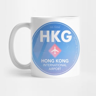 HKG Hong Kong airport round sticker Mug